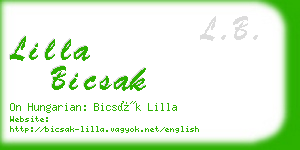 lilla bicsak business card